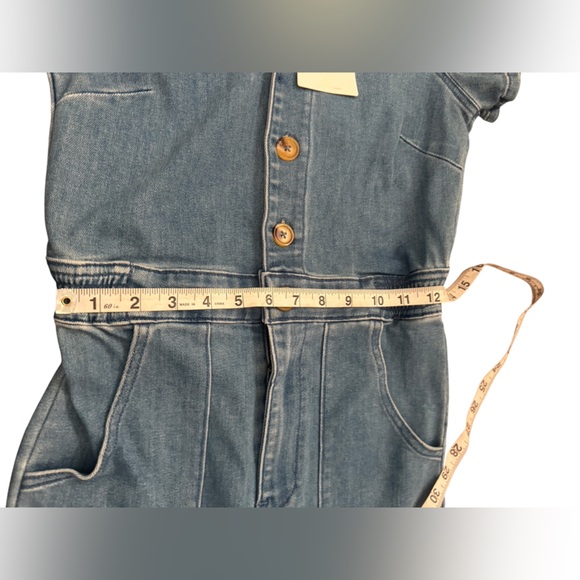 NWT Show Me Your Mumu Emery Denim Jumpsuit French Blue Medium Wash Size Small - Picture 11 of 15